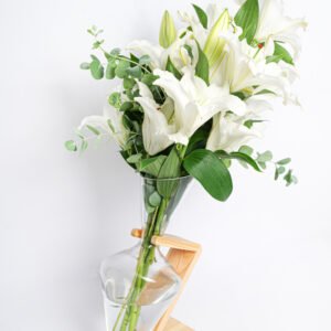 White Lily Sculptural Vase